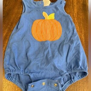 Jellybean 6 month pumpkin Halloween boys blue bubble